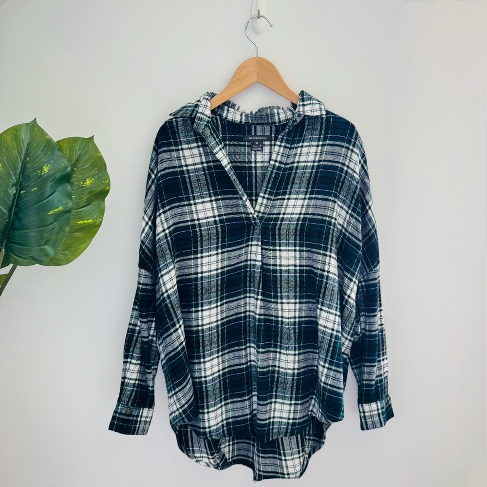 FRENCH CONNECTION | Flannel Pullover Sweater 100% Cotton Size Medium